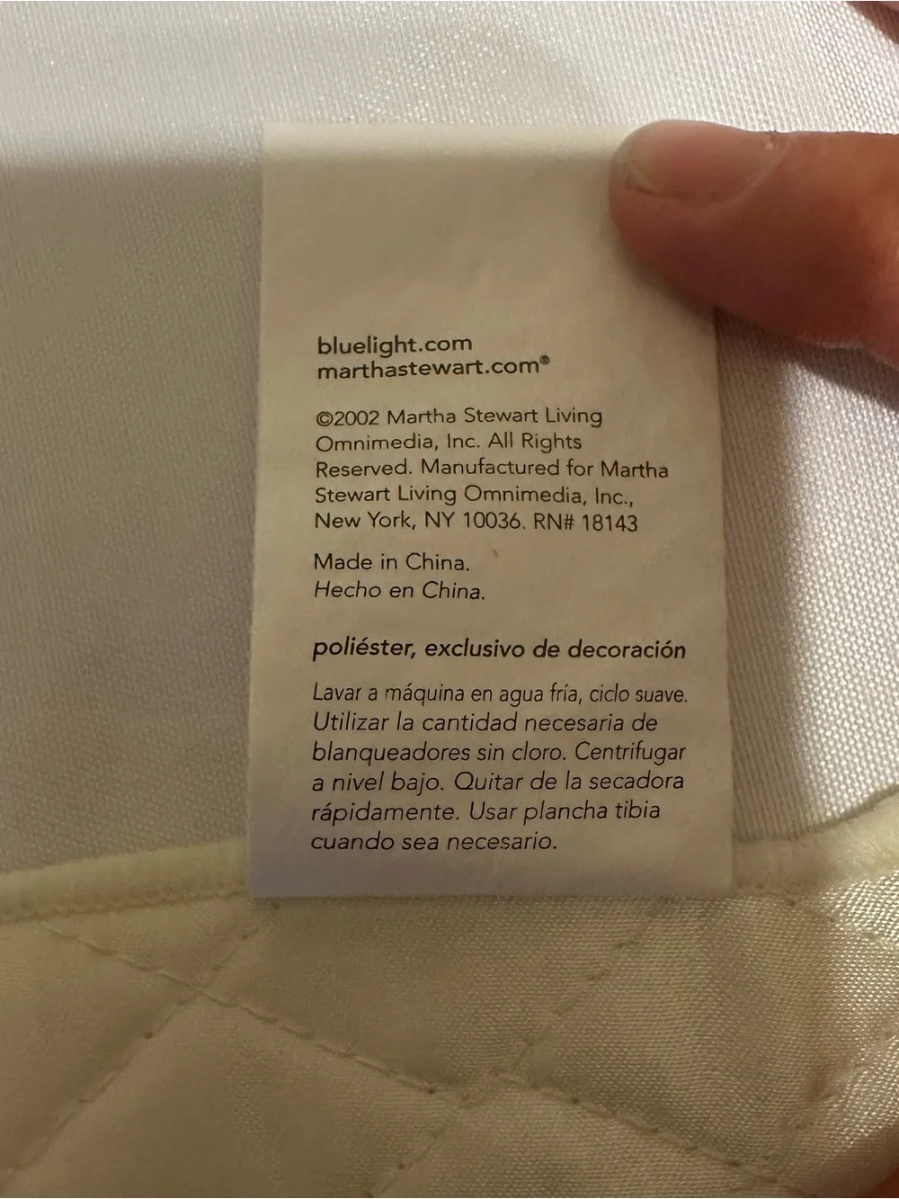 Martha Stewart Cream Quilted Placemat Set with Gold Scroll Embroidery set of 10